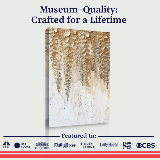 Golden Wisteria Wall Art