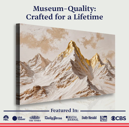 Golden Peaks Wall Art