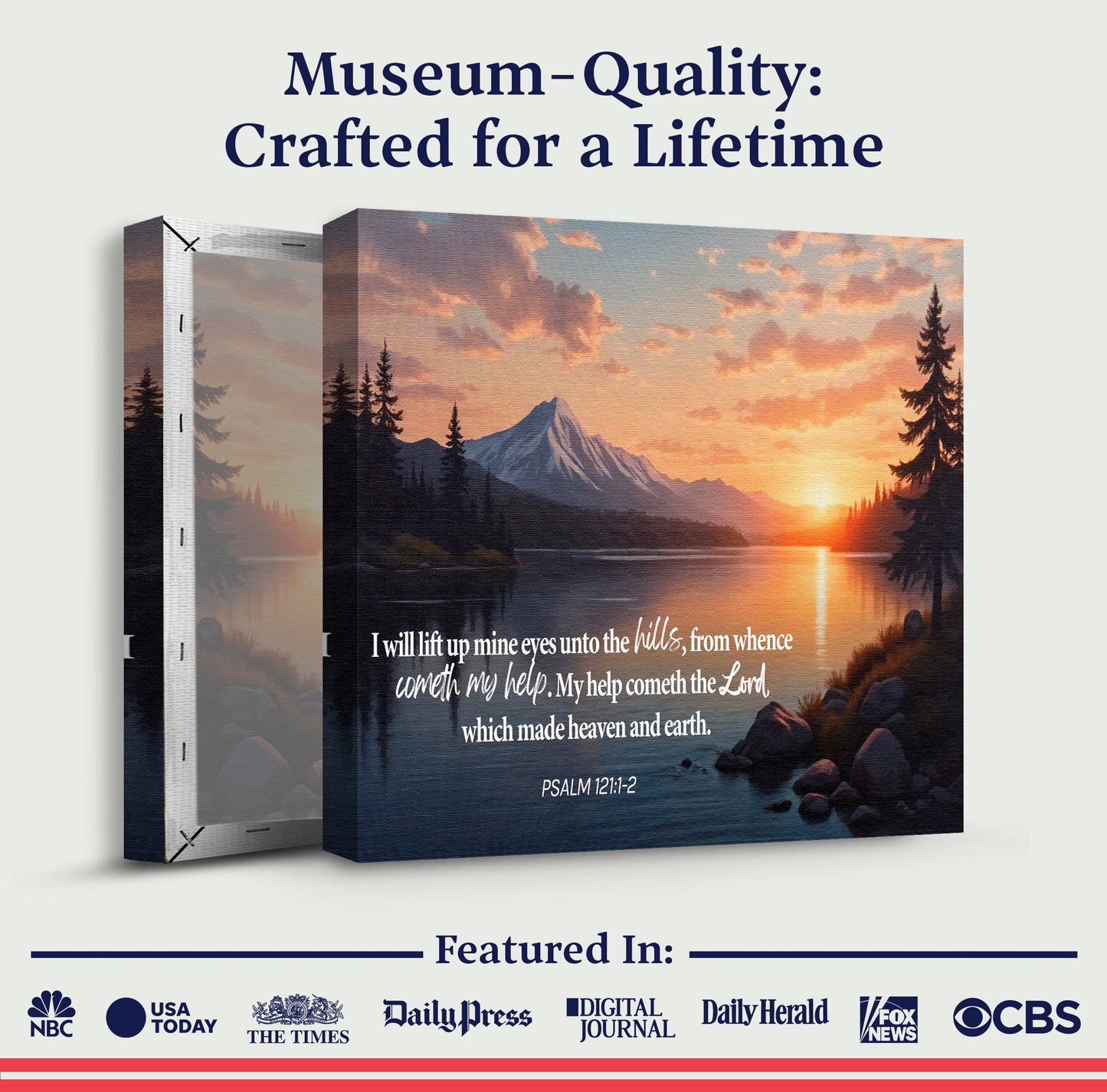 Psalm 121:1-2 - A Song Of Ascents Faith Wall Sign