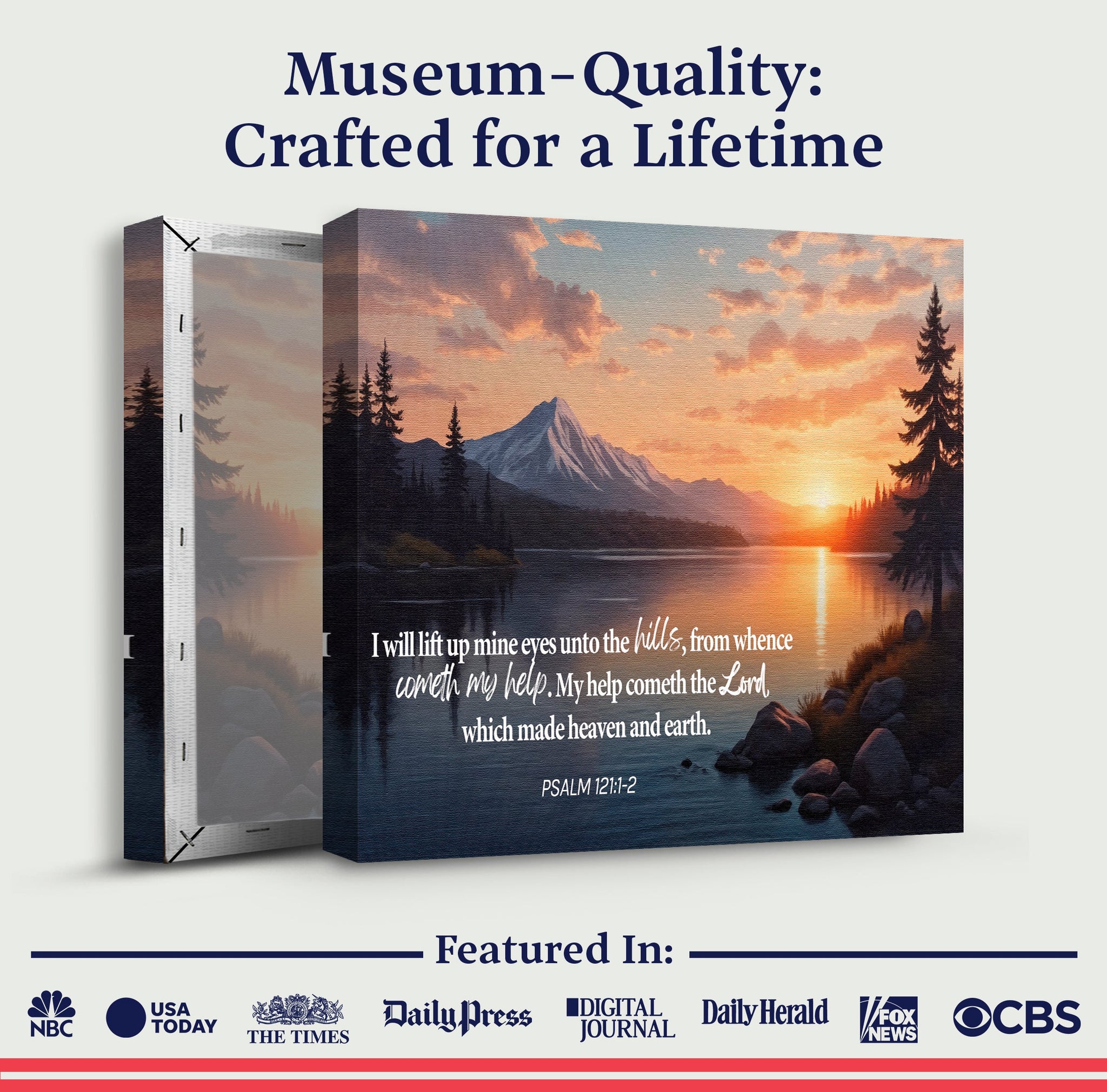 Psalm 121:1-2 - A Song Of Ascents Faith Wall Sign