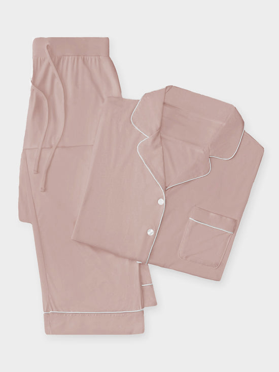 Women's Bamboo Stretch-Knit Long Sleeve Pajama Set PETITE - Last Chance