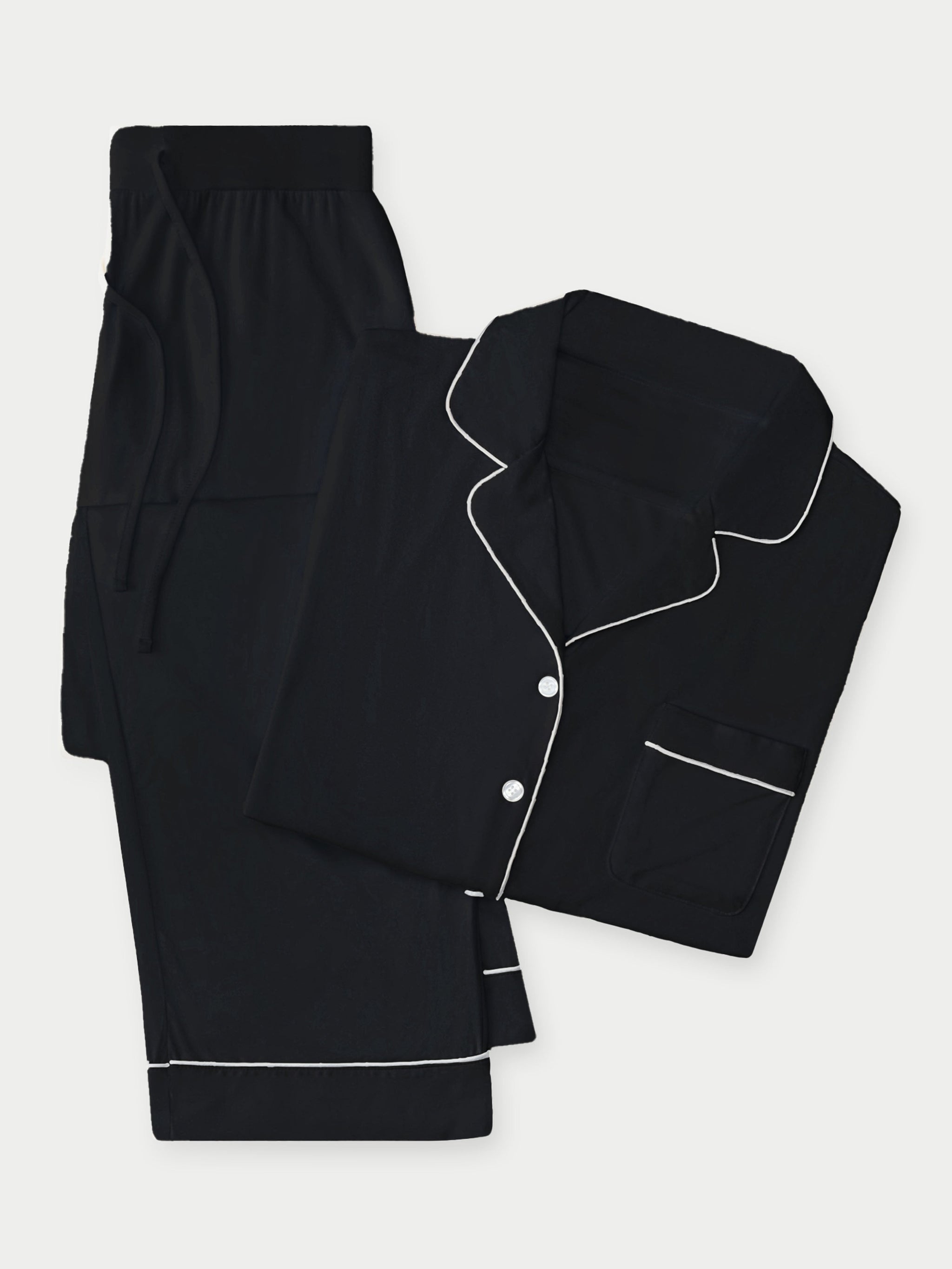 Women's Bamboo Stretch-Knit Long Sleeve Pajama Set PETITE - Last Chance