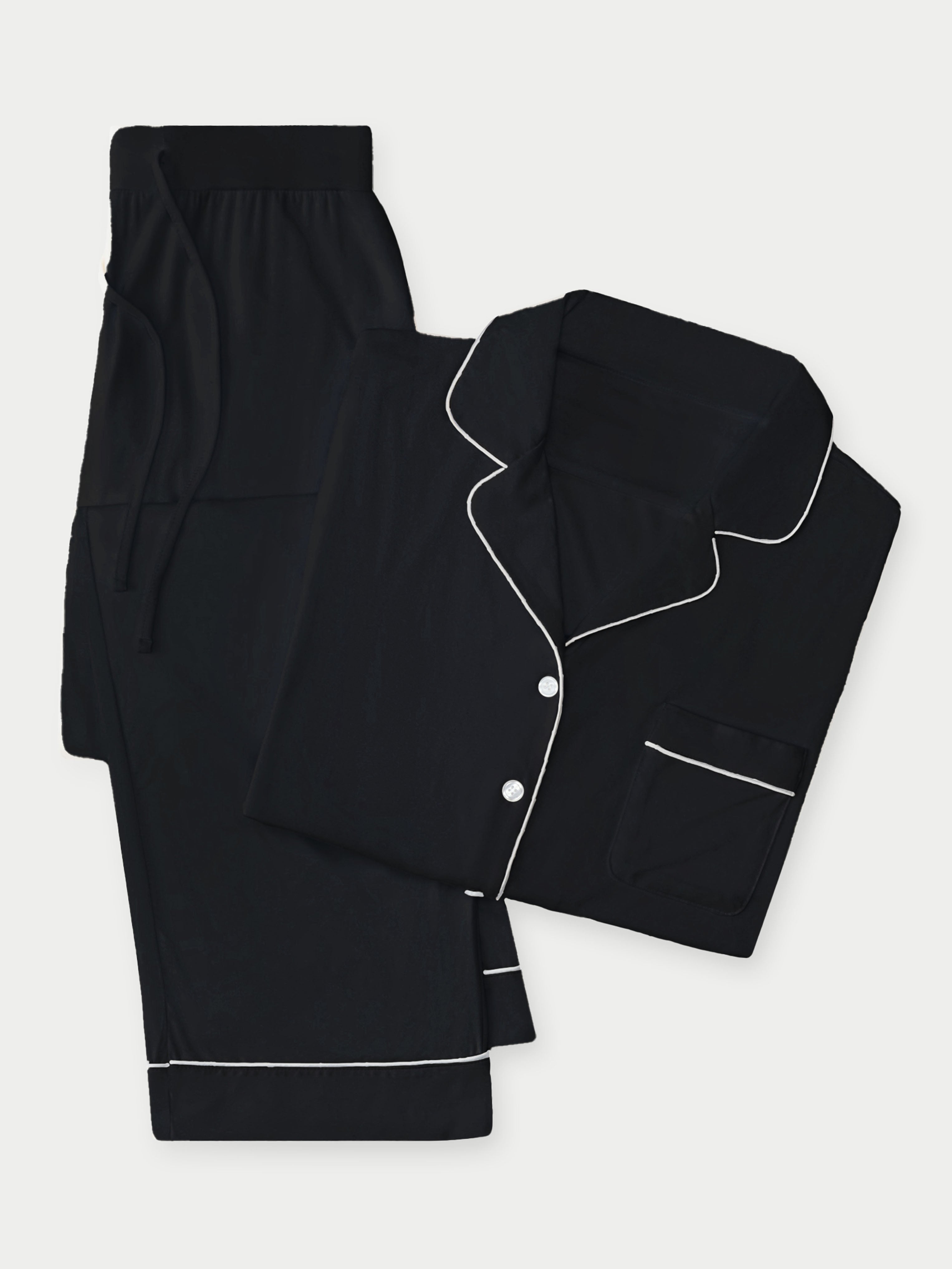 Women's Bamboo Stretch-Knit Long Sleeve Pajama Set PETITE - Last Chance