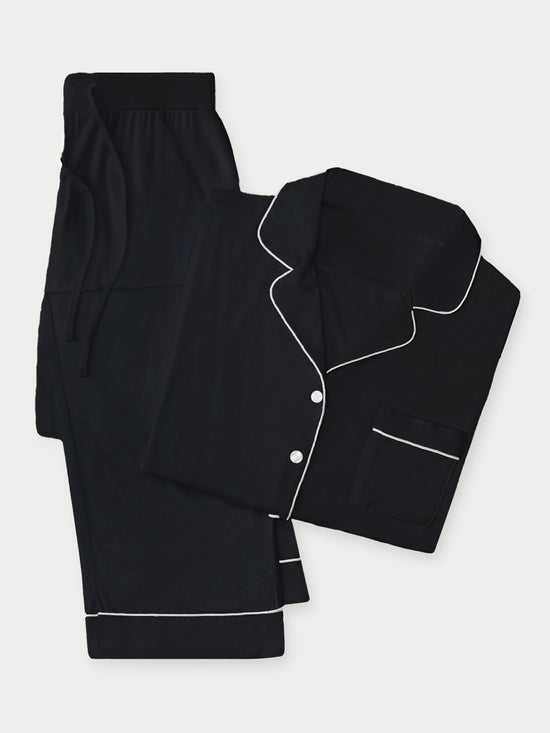 Women's Bamboo Stretch-Knit Long Sleeve Pajama Set PETITE - Last Chance