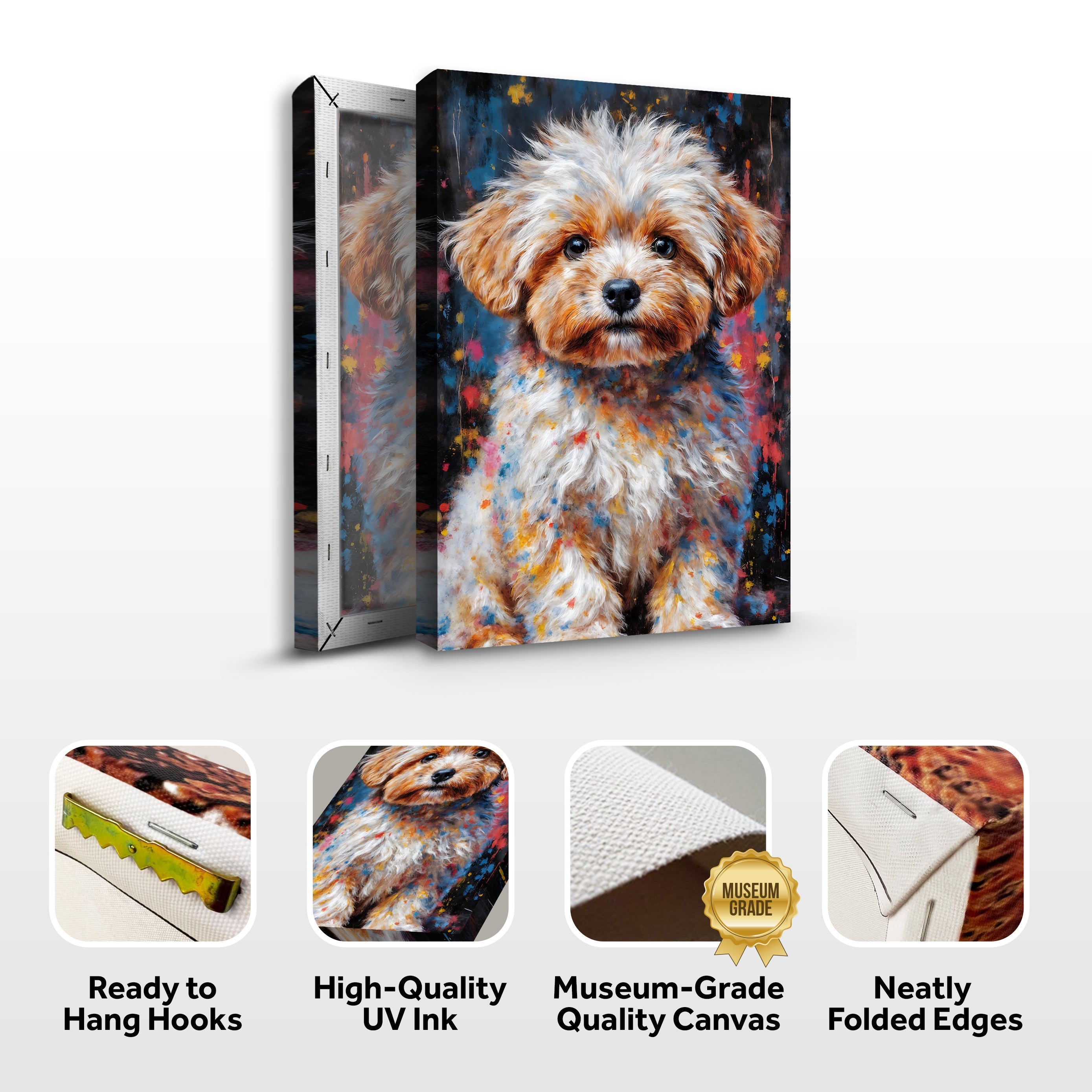 Customized Pet Portrait Abstract Wall Art II