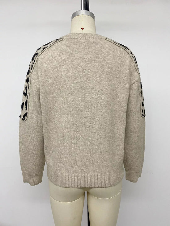 Leopard Round Neck Sweater