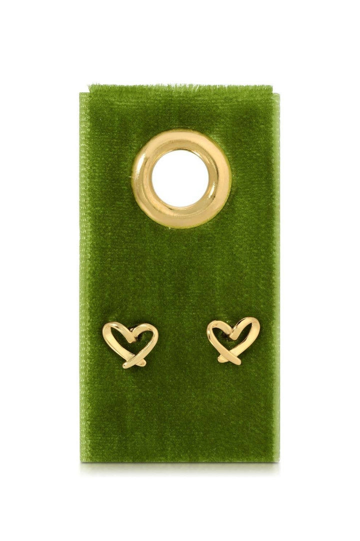 Free Form Heart Stud Earrings