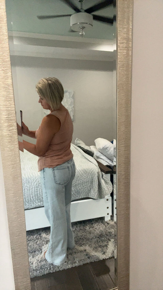 ZENANA wide leg mid-rise light wash jeans - Pre-order closes 8/22