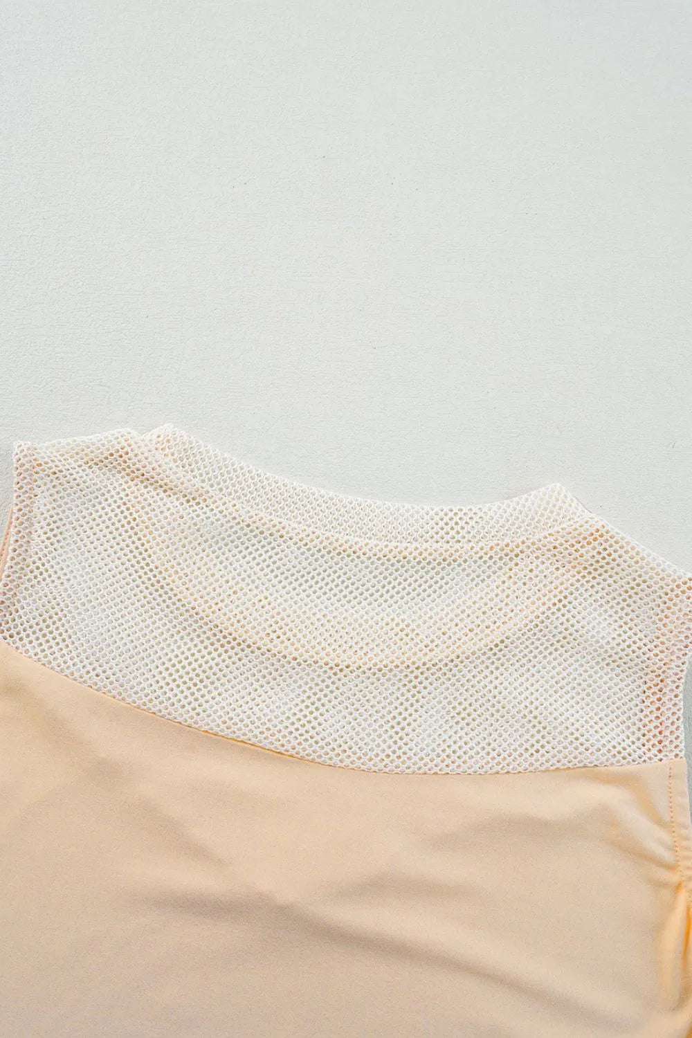 Mesh Patchwork Crew Neck Tank