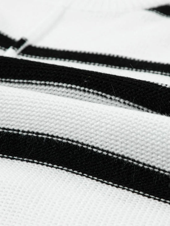 Striped Batwing Sleeve Knit Top
