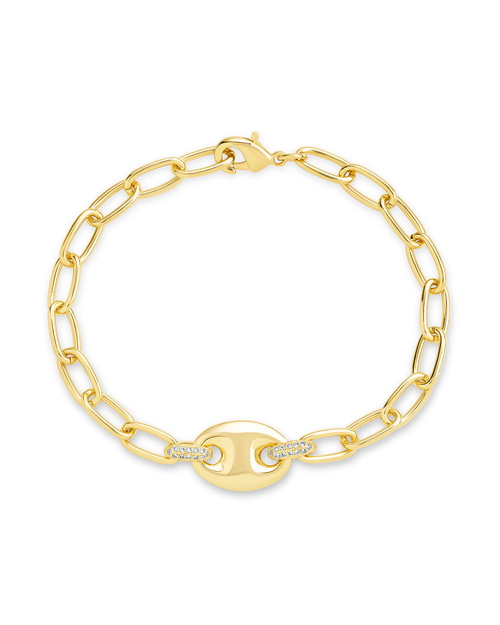 Bliss CZ Anchor Chain Bracelet