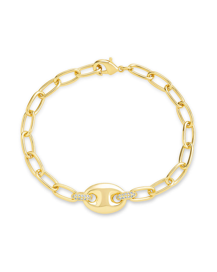 Bliss CZ Anchor Chain Bracelet