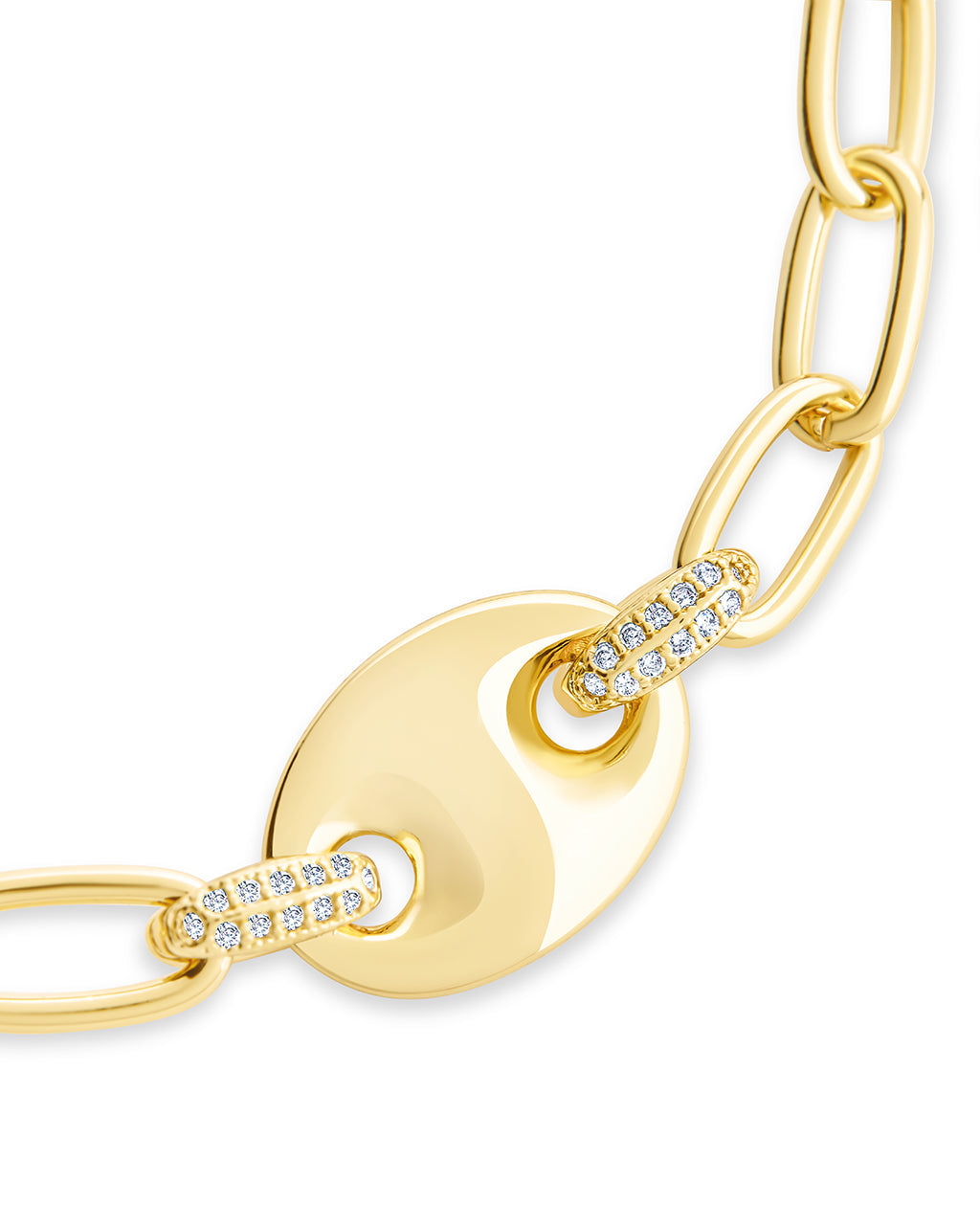Bliss CZ Anchor Chain Bracelet