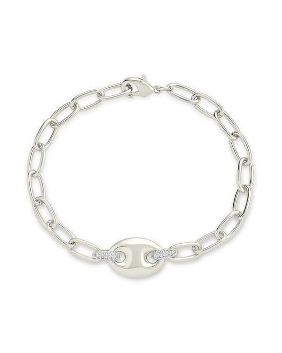 Bliss CZ Anchor Chain Bracelet