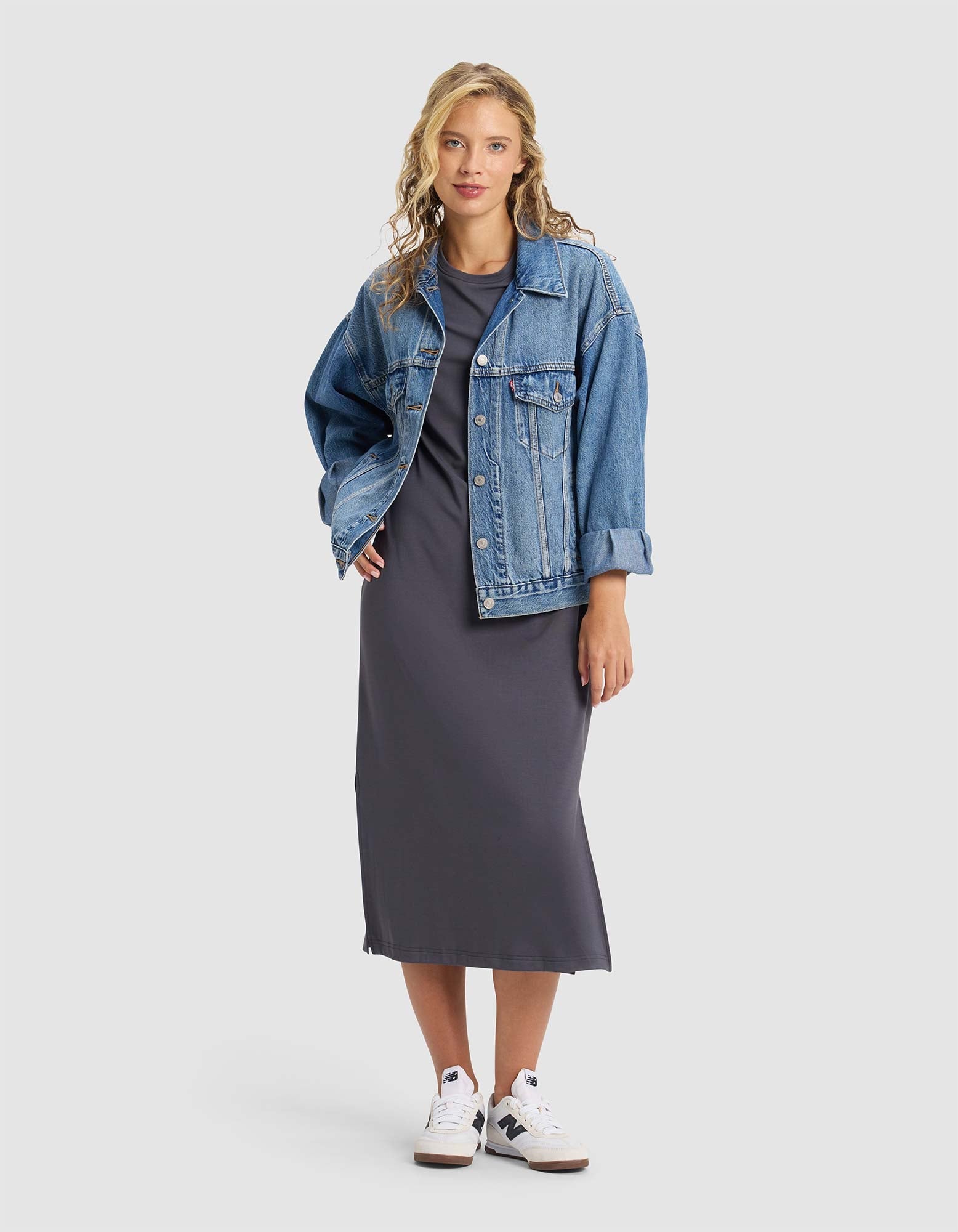 Women's Brushed Bamboo Midi Dress
