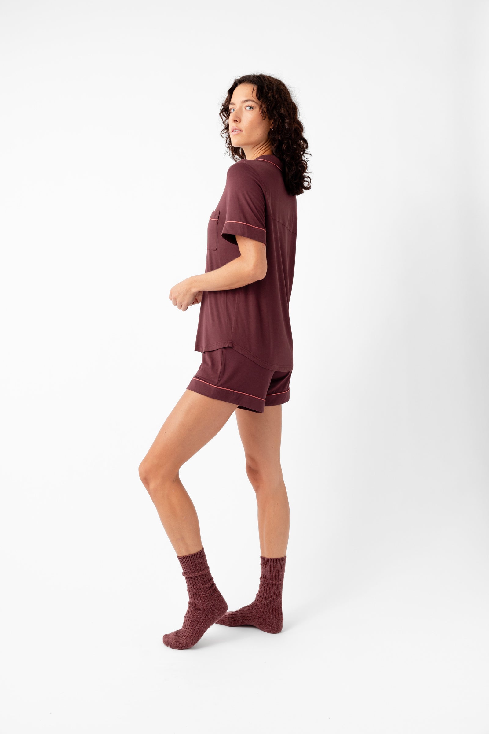 Women's Bamboo Stretch-Knit Short Sleeve Pajama Set