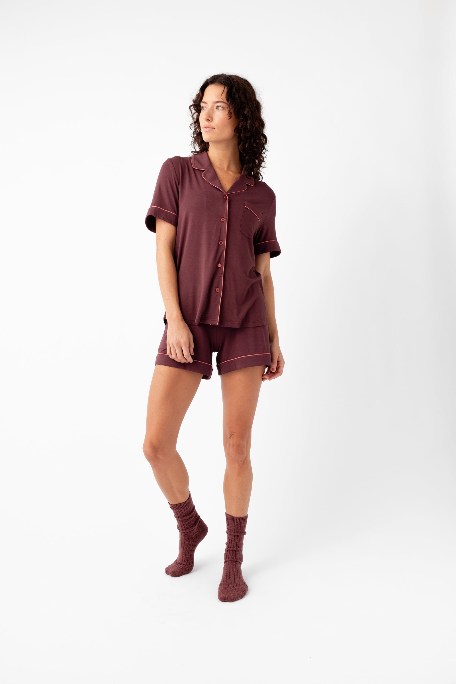 Women's Bamboo Stretch-Knit Short Sleeve Pajama Set