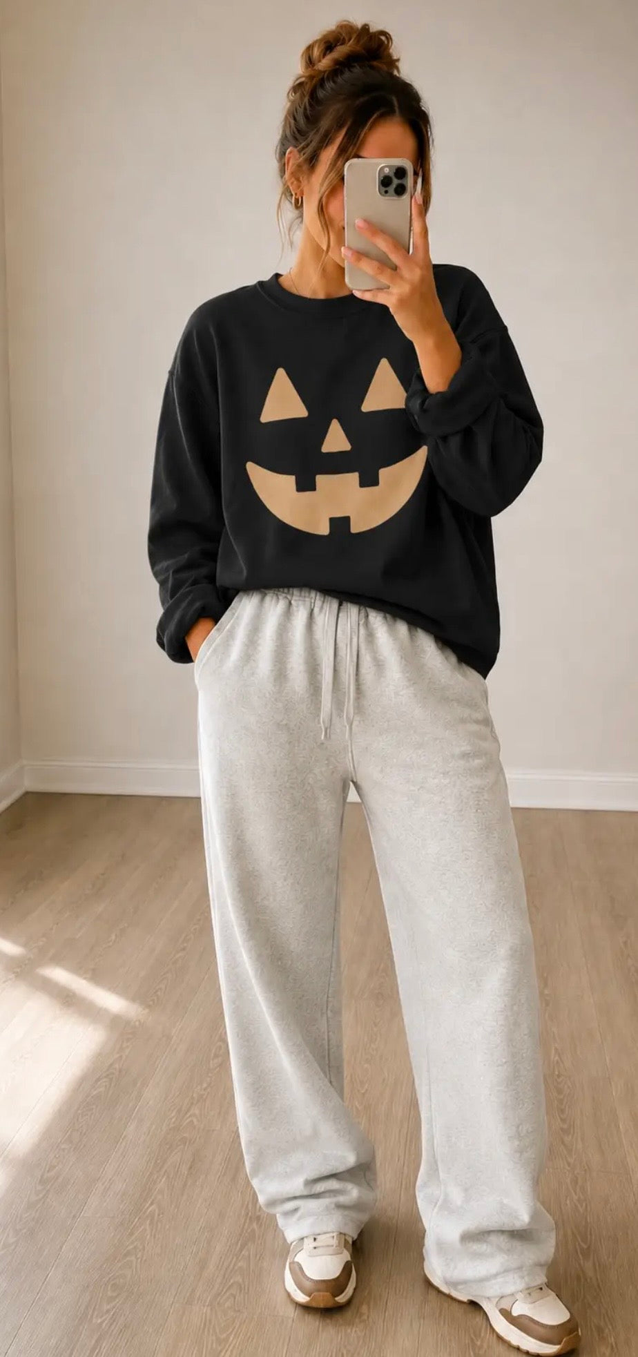 Jack O Lantern Pullover Black
