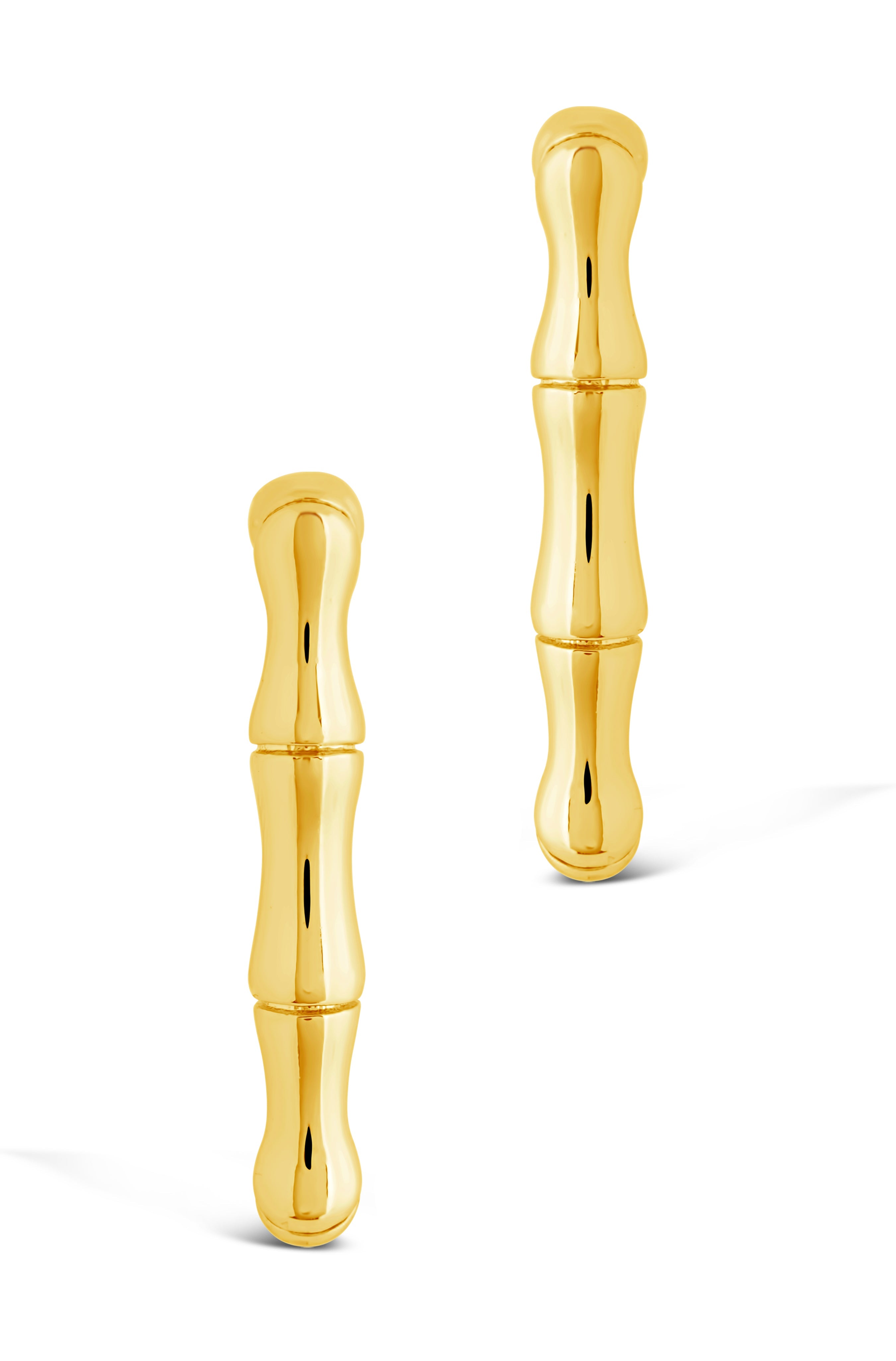 Bamboo Rectangular Hoop Earrings