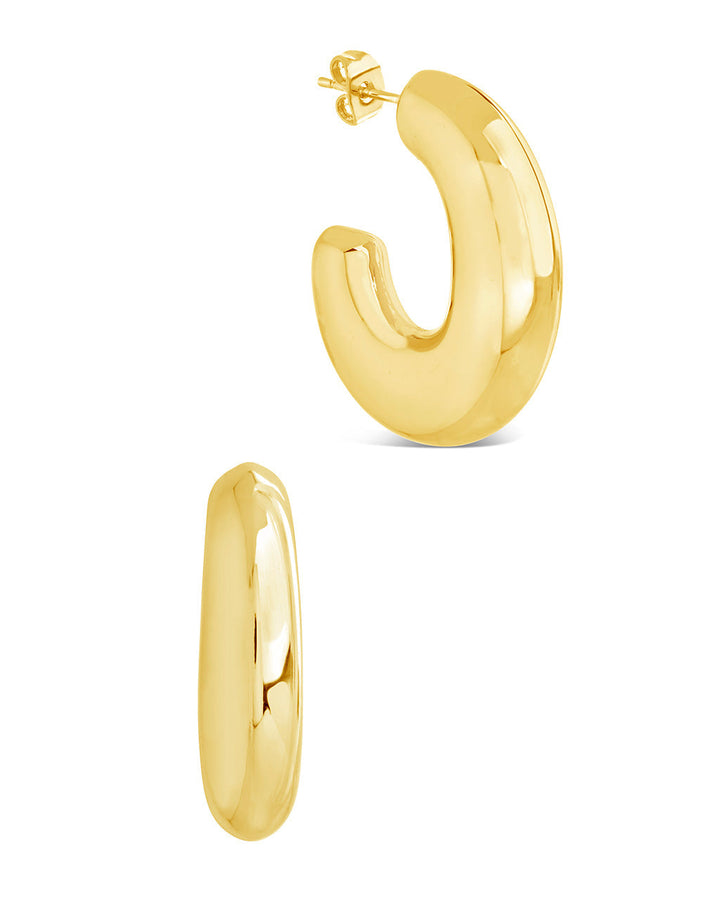 Avril Elongated Chunky Hoop Earrings