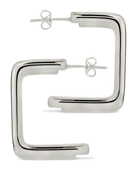 Baguette Hoop Earrings
