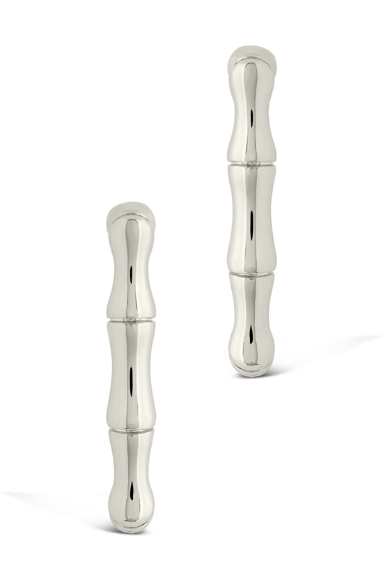 Bamboo Rectangular Hoop Earrings