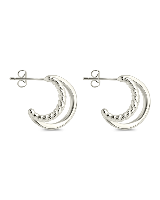 Arcadia Double Row Huggie Hoop Earrings