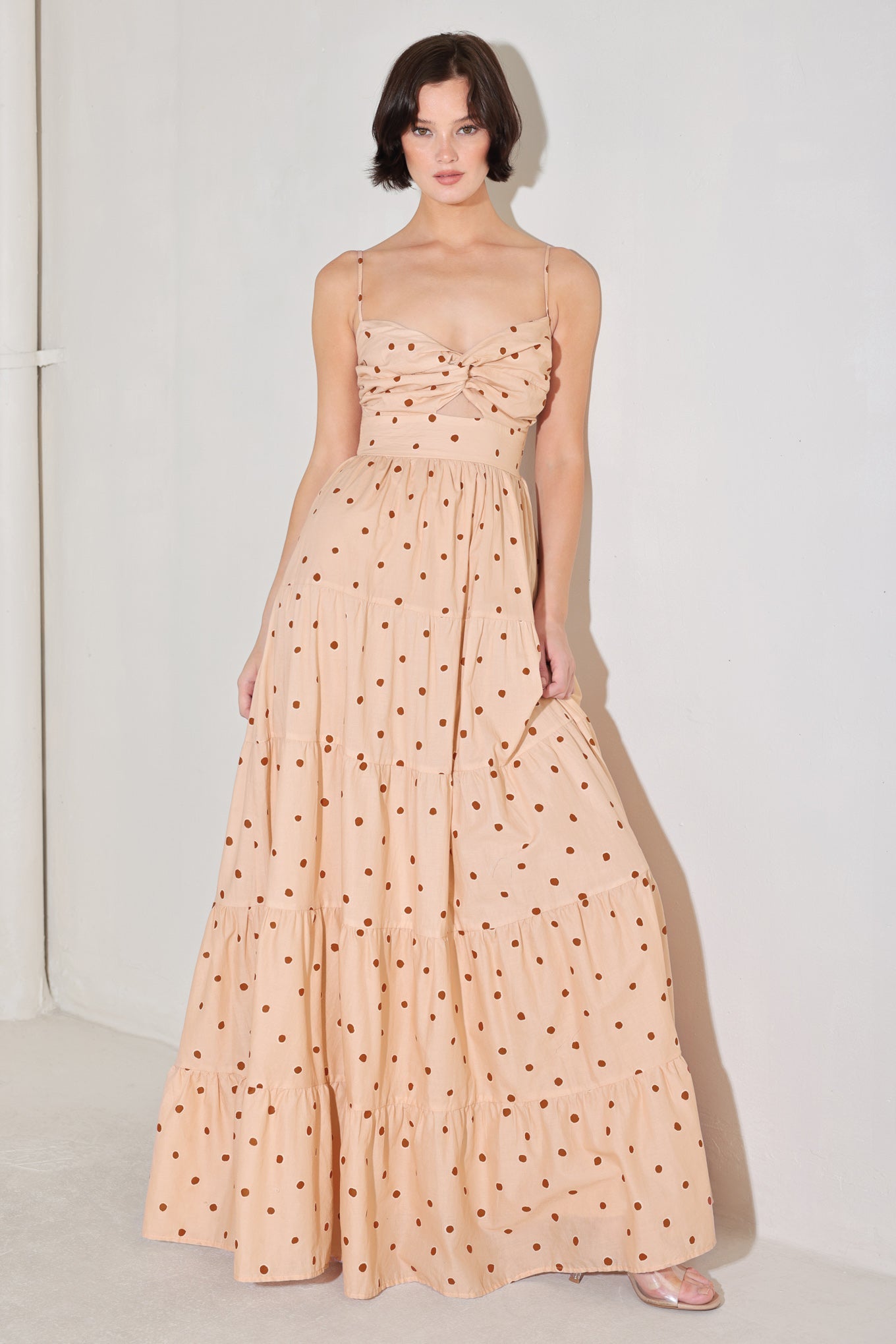 DOTTED DREAM WOVEN MAXI DRESS