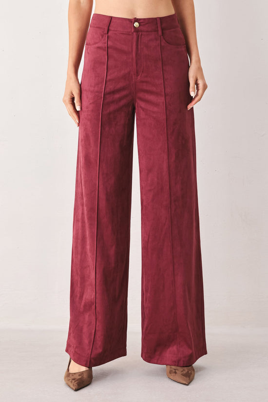 BROWN SUGAR FAUX SUEDE PANTS