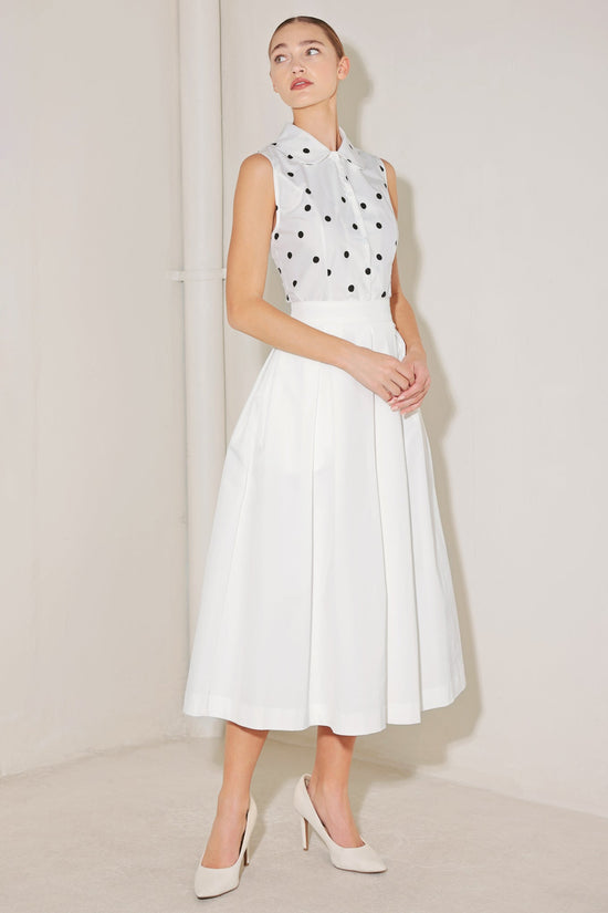 CAFÉ NOIR POLKA WOVEN TOP