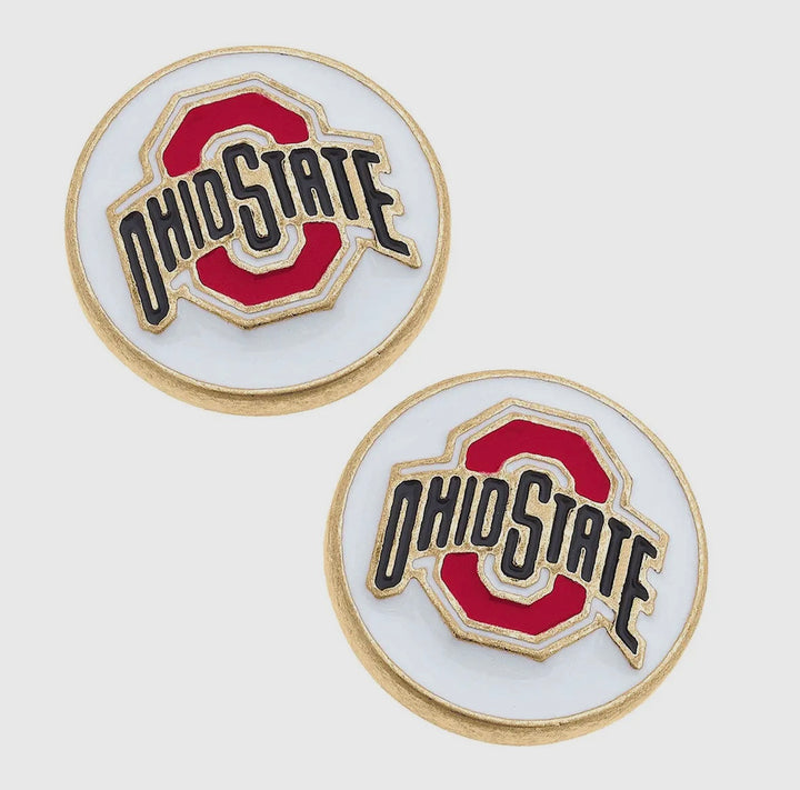 Ohio State Enamel Disc Studs