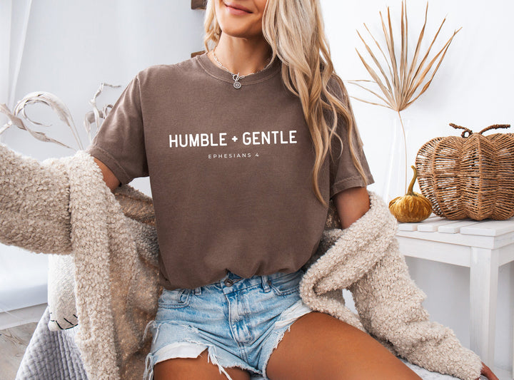 Humble and Gentle Christian Comfort Colors Garment Dyed T Shirt