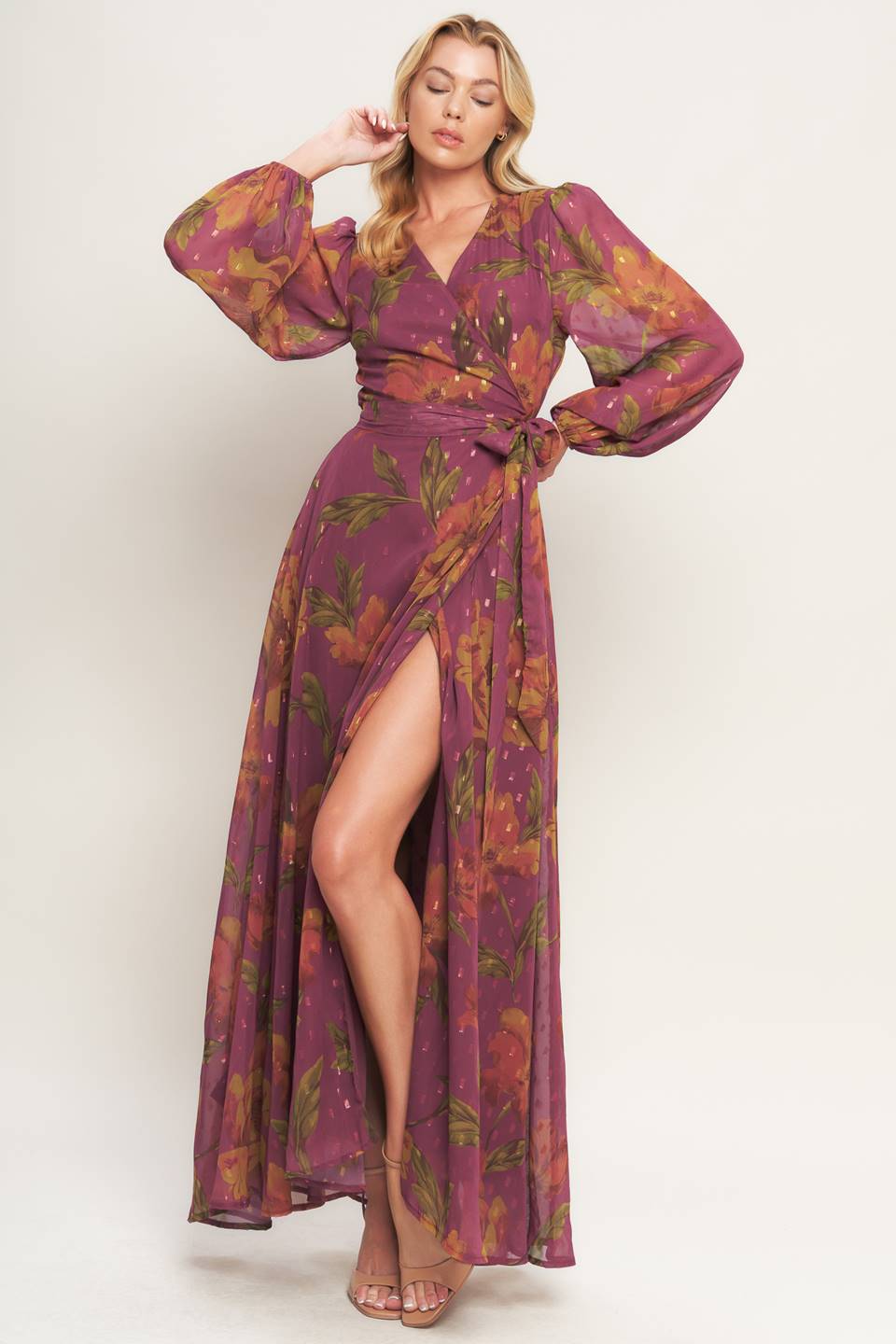 EMBER GARDEN WOVEN MAXI DRESS