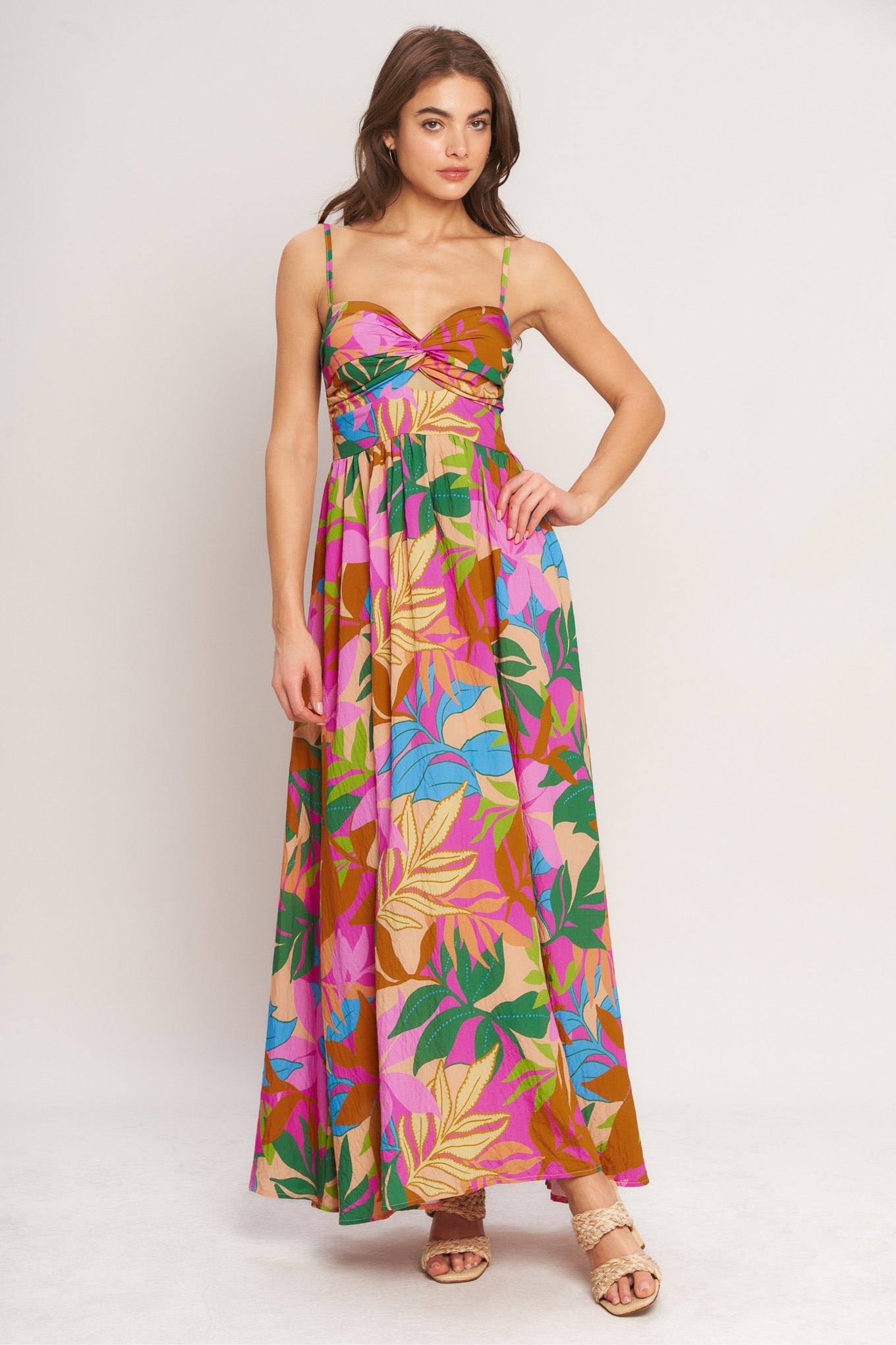 TROPIC FIESTA WOVEN MAXI DRESS