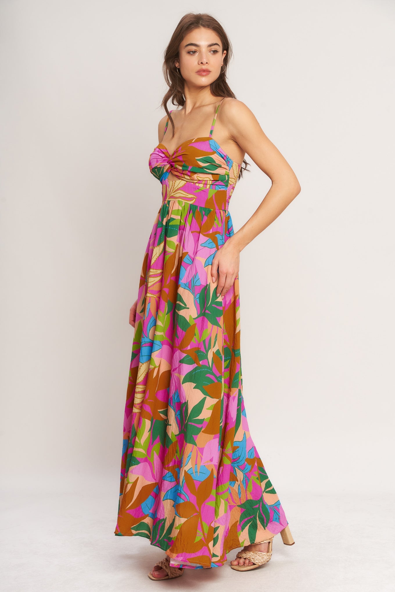 TROPIC FIESTA WOVEN MAXI DRESS