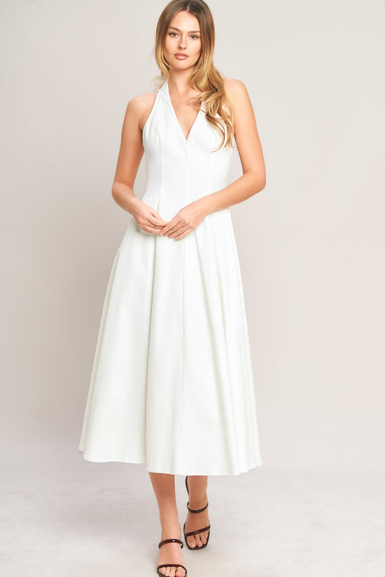SERENE MOMENT WOVEN MIDI DRESS