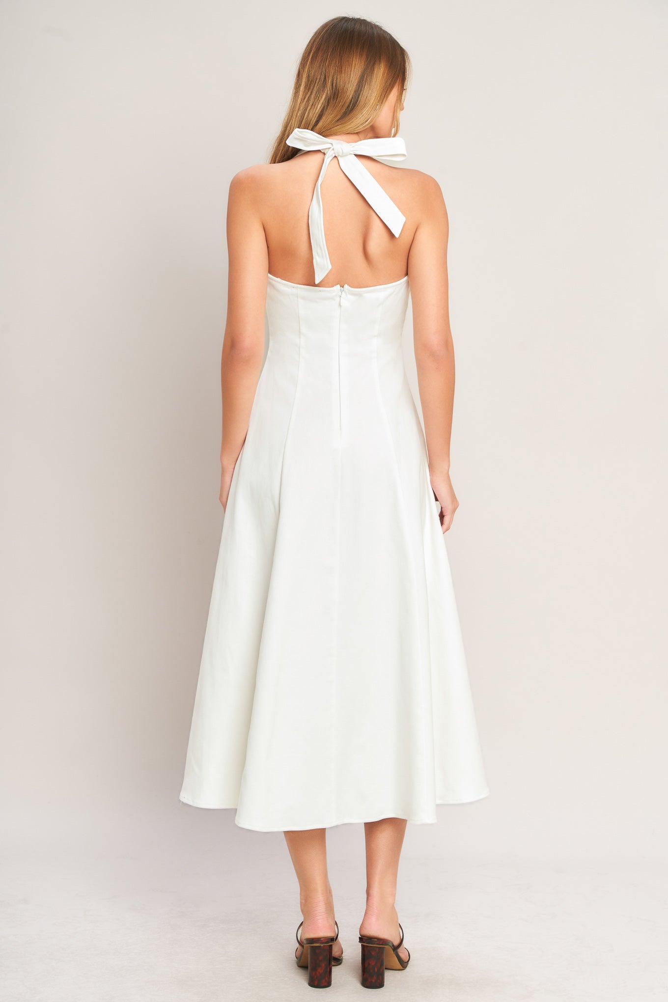 SERENE MOMENT WOVEN MIDI DRESS