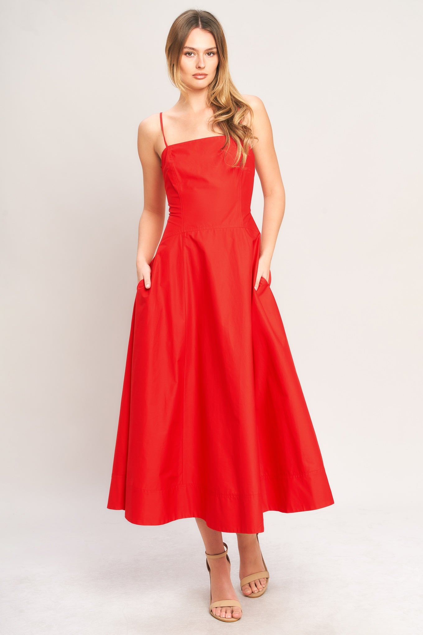 SUMMER CITY WOVEN MIDI DRESS