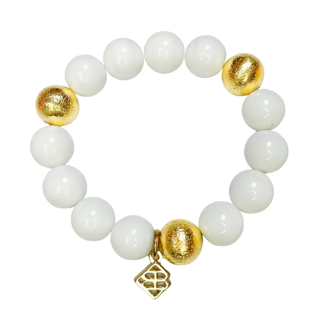 BRIANNA CANNON | White Beaded Bracelet