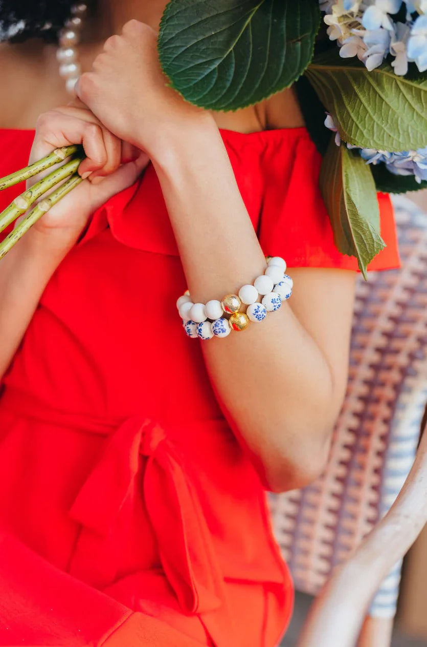 BRIANNA CANNON | White Beaded Bracelet