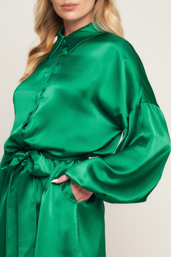CELEBRATION TIME WOVEN SATIN ROMPER