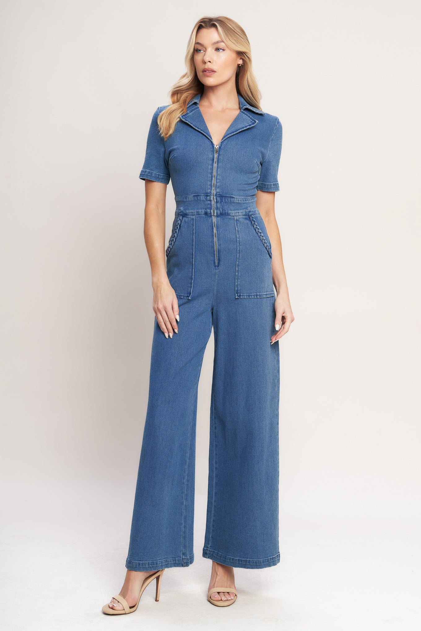 CATCH YOUR GAZE DENIM JUMPSUIT