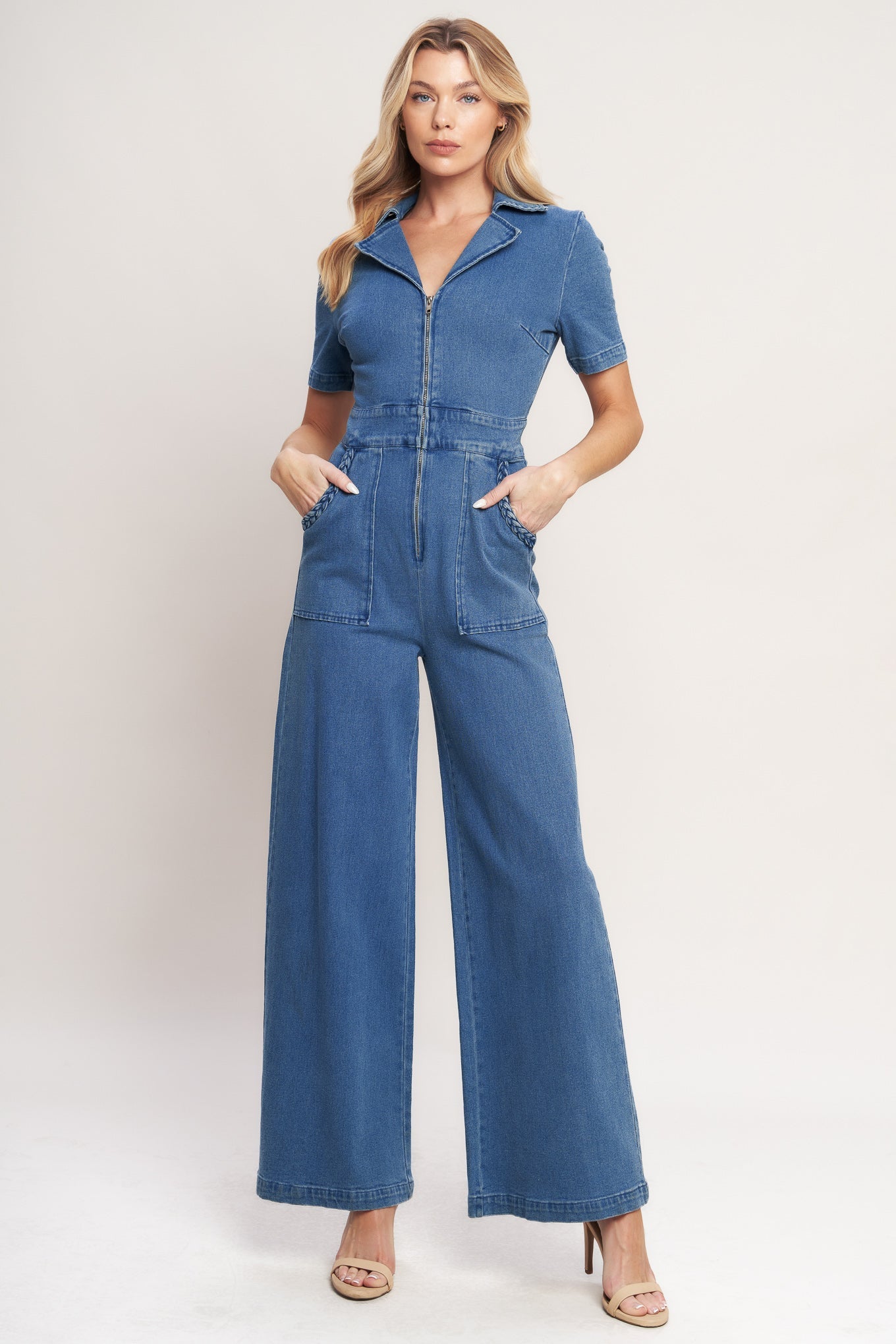 CATCH YOUR GAZE DENIM JUMPSUIT