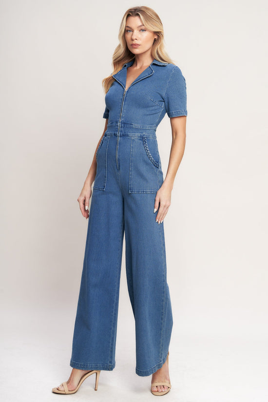 CATCH YOUR GAZE DENIM JUMPSUIT