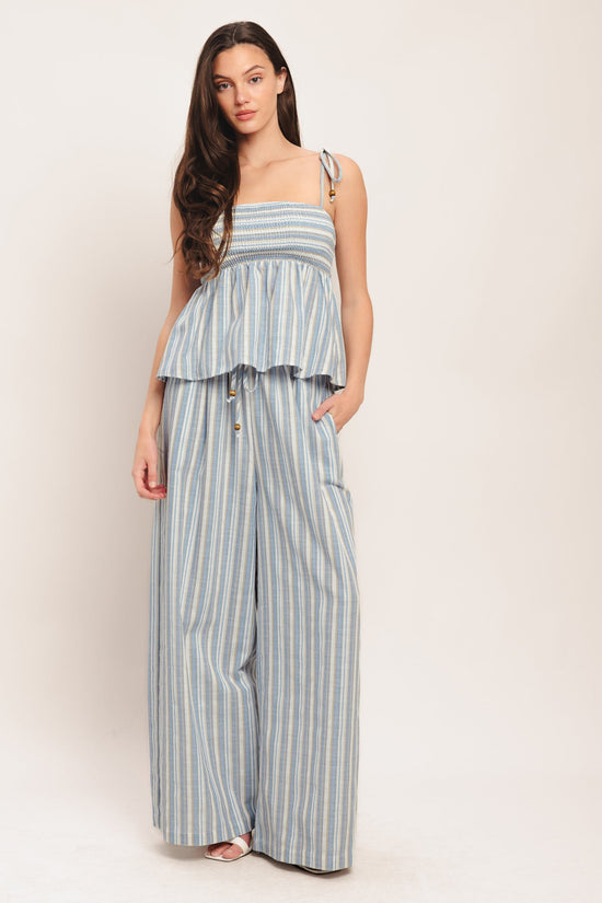 COASTAL DAY STRIP WOVEN PANTS