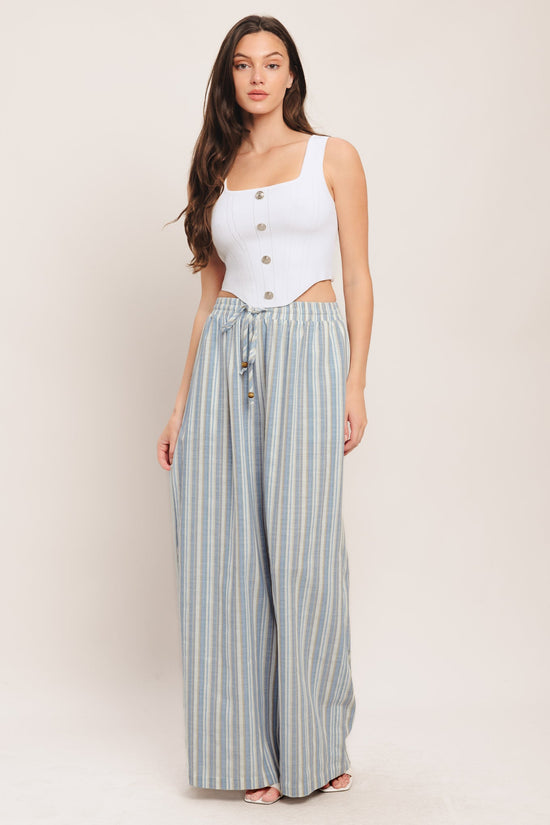 COASTAL DAY STRIP WOVEN PANTS