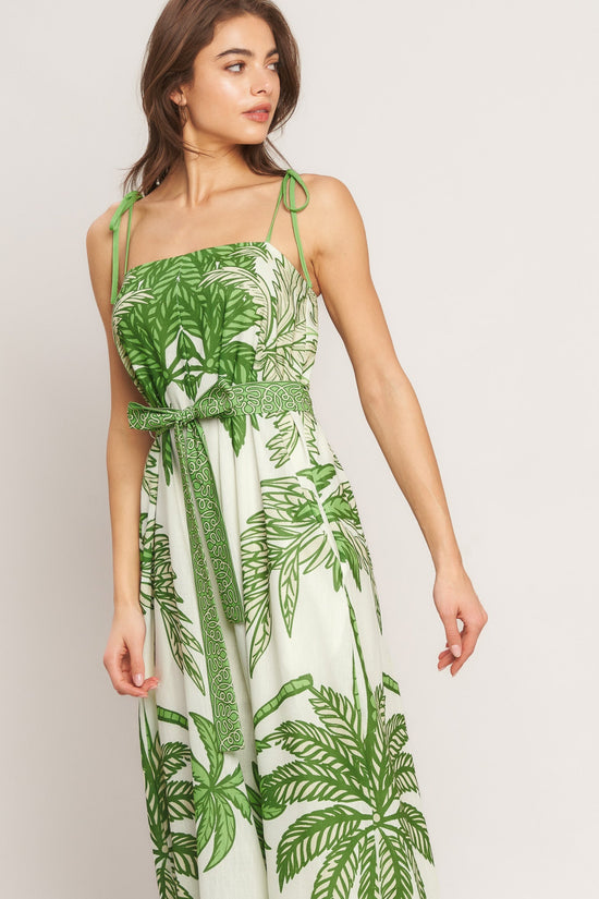 PALM LUXE WOVEN JUMPSUIT