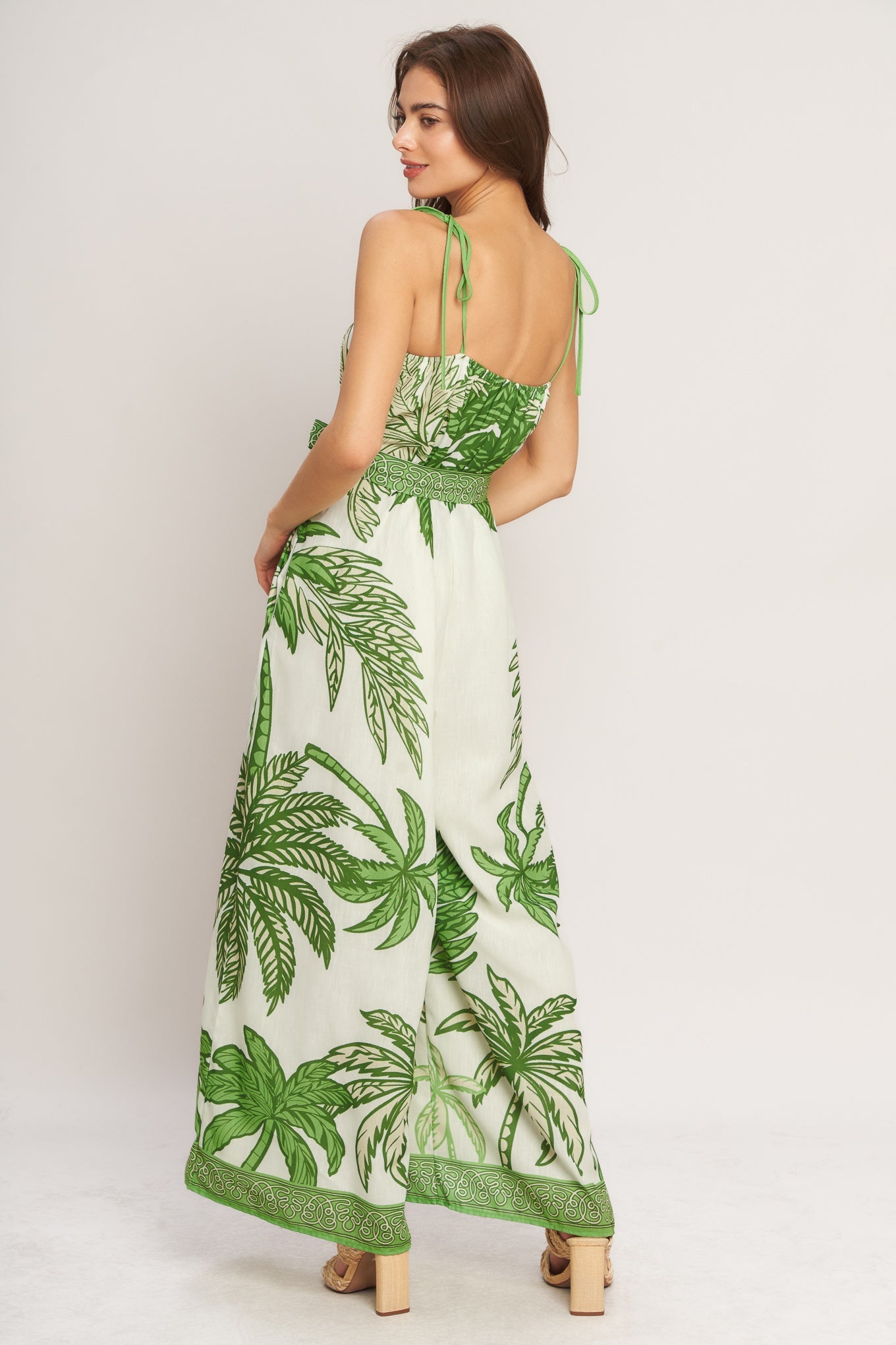 PALM LUXE WOVEN JUMPSUIT