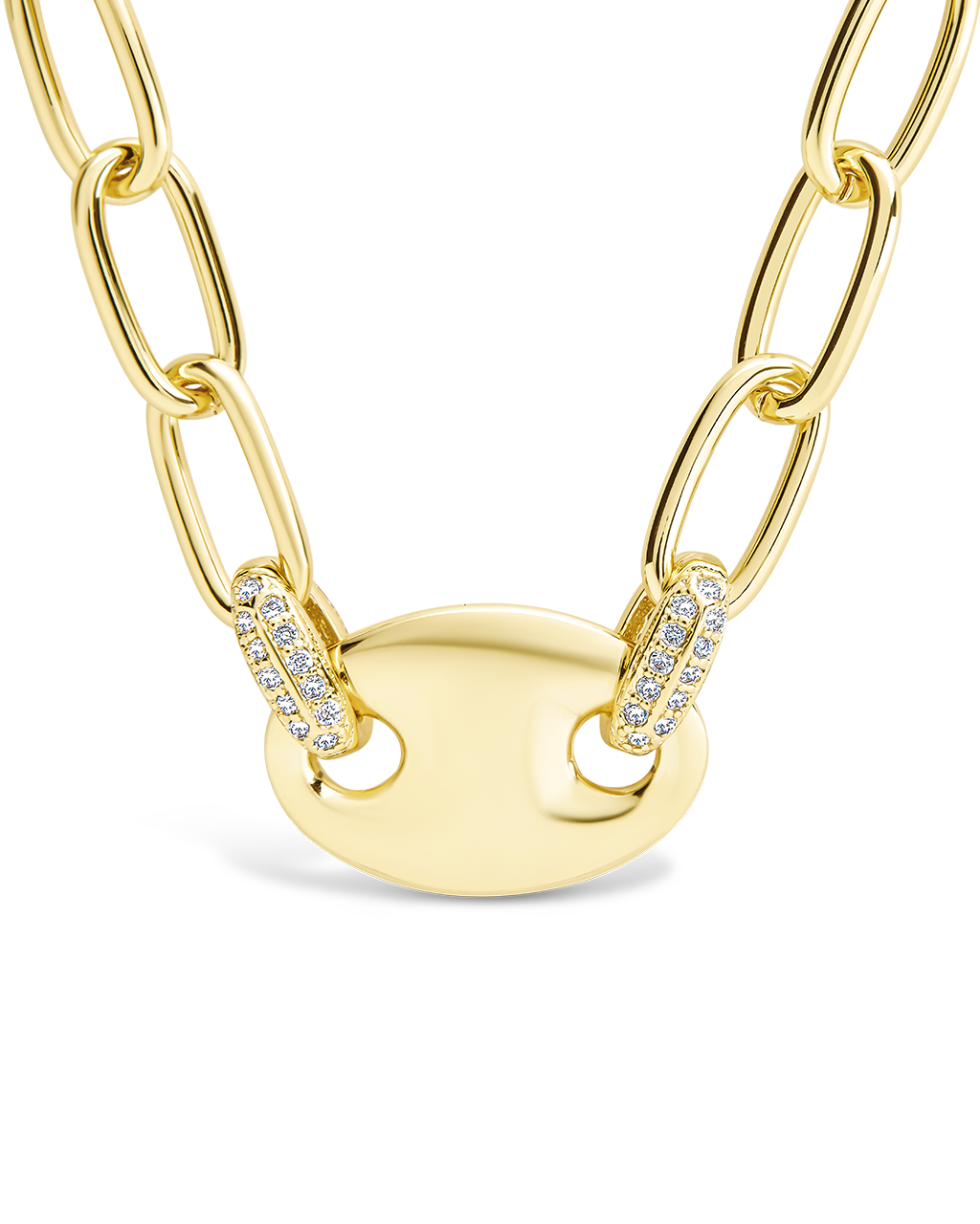 Bliss CZ Anchor Chain Necklace