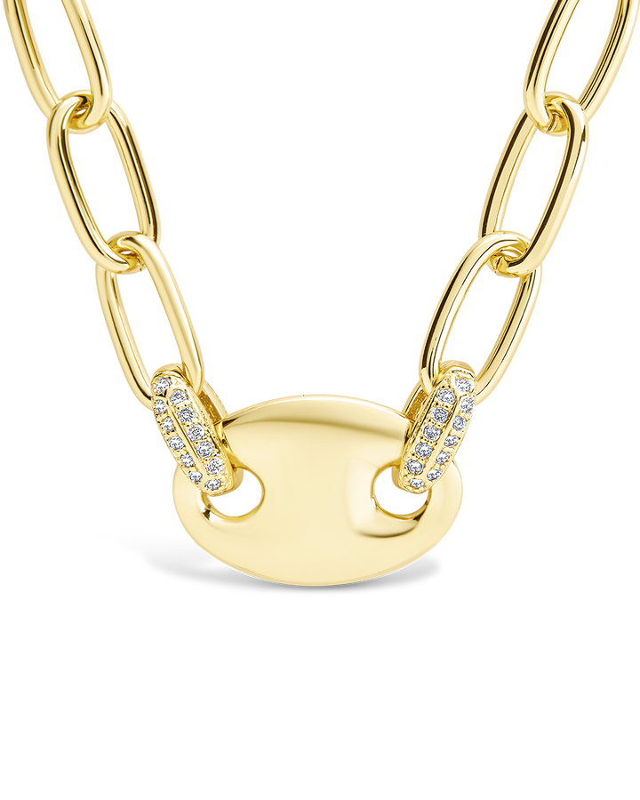 Bliss CZ Anchor Chain Necklace